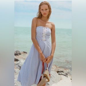 NWT - Maeve Strapless A-line dress - size small - Anthropologie